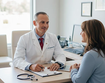 Diagnostic medical equipment in clinic treatment room